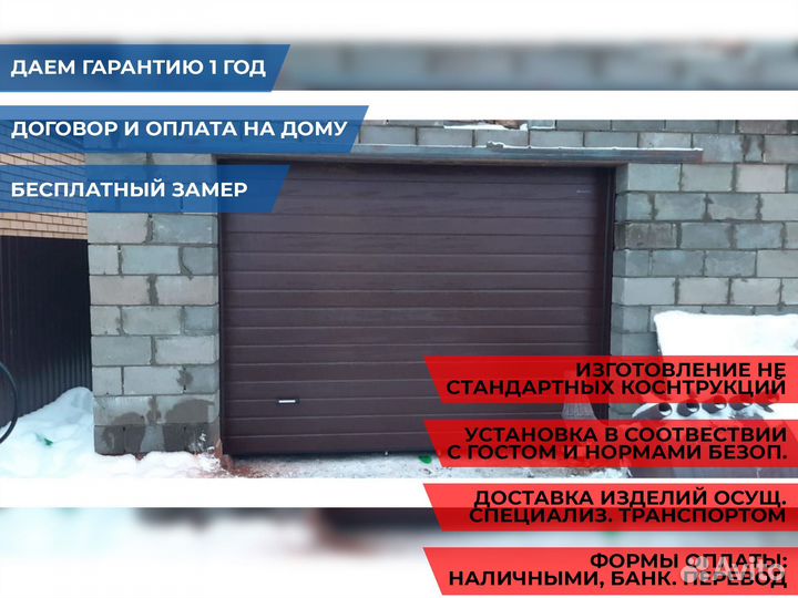 Автоматические секционные гаражные ворота