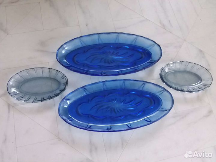 Селедочница цветное стекло СССР цена за все