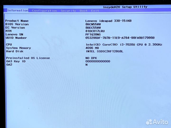 Lenovo Ideapad 330-15IKB