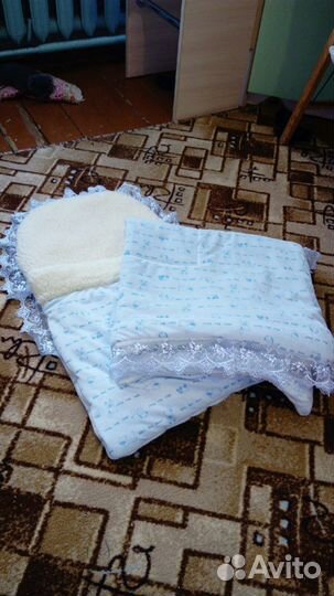 Конверт и одеяло для новорожденного