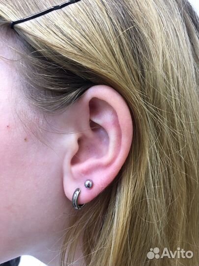 Пирсинг ушей (мочки, хрящ), носа