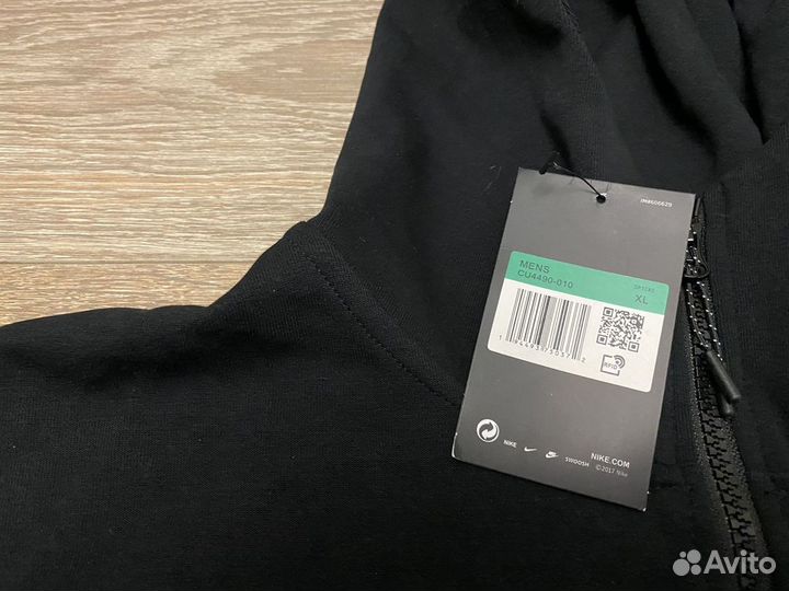 Zip худи Nike tech fleece черное новое