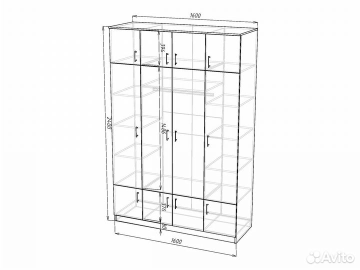 Шкаф распашной из лдсп