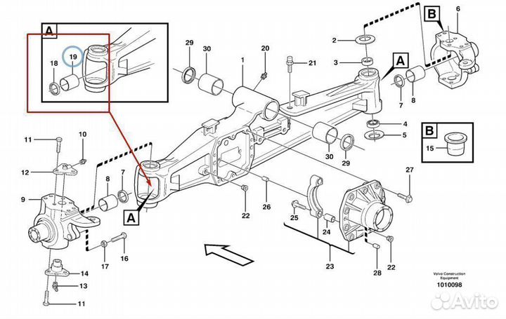 83930156 Втулка полуоси для экскаватора погрузчика