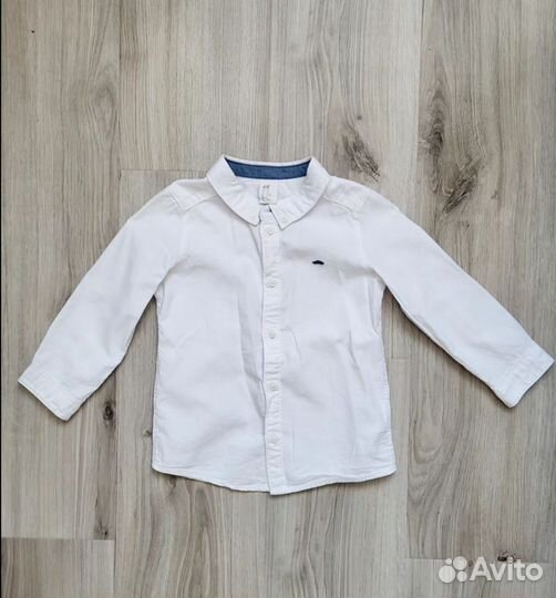 Рубашка белая на мальчика h&m 92
