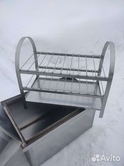 Коптильня горячего копчения из нержавейки