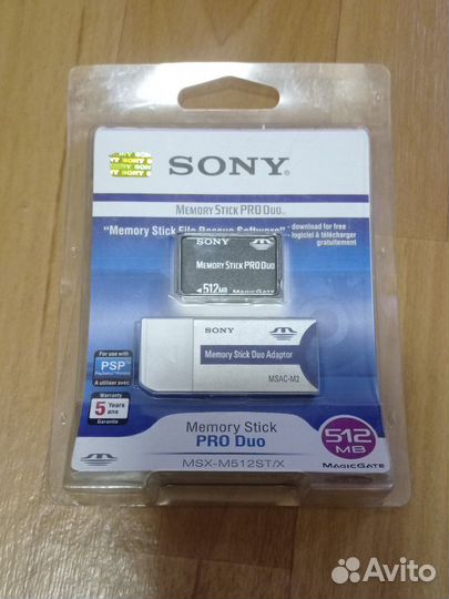 Карта памяти Memory Stick Pro Duo 512 Мб