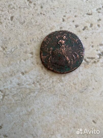 Монета царской России 5копеек 1758 год