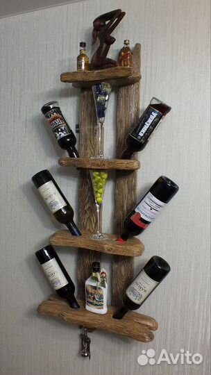 Декоративная полка под вино