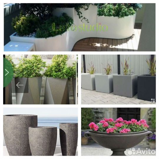 Вазоны, Горшок, Кашпо, стеклопластик.Уличное кашпо