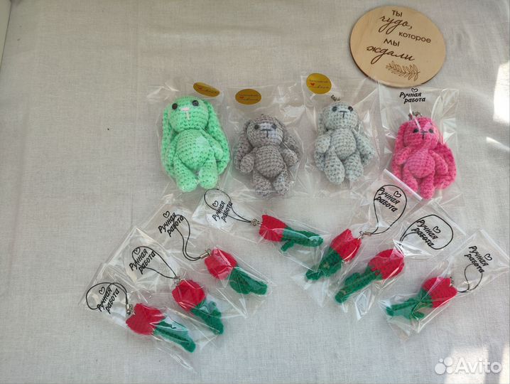 Вязаный зайка