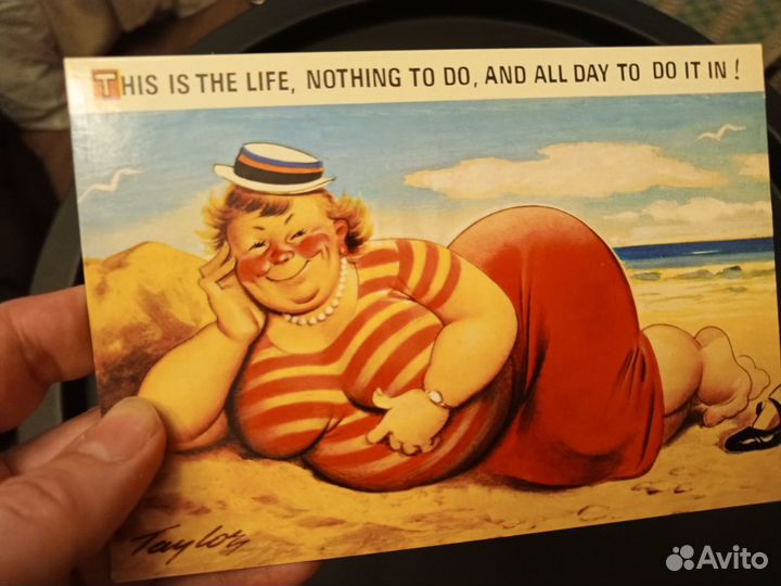 Открытка в стиле пин-ап юмор Англия