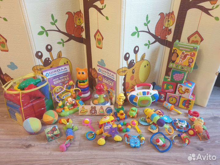 Складной коврик Развивающие игрушки пакетом
