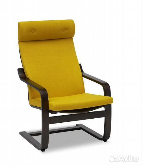 Кресло Тириль желтое / венге