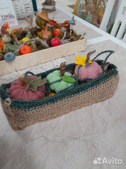 Гирлянда из вязаных тыкв