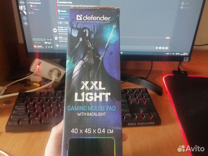 Игровой коврик для мыши Defender xxx Light c rgb