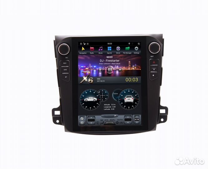 Магнитола Мицубиси Аутлендер 07-11 Андроид Тесла