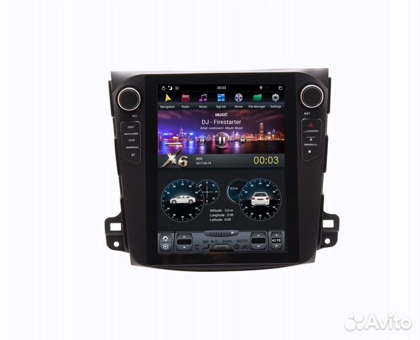 Магнитола Мицубиси Аутлендер 07-11 Андроид Тесла