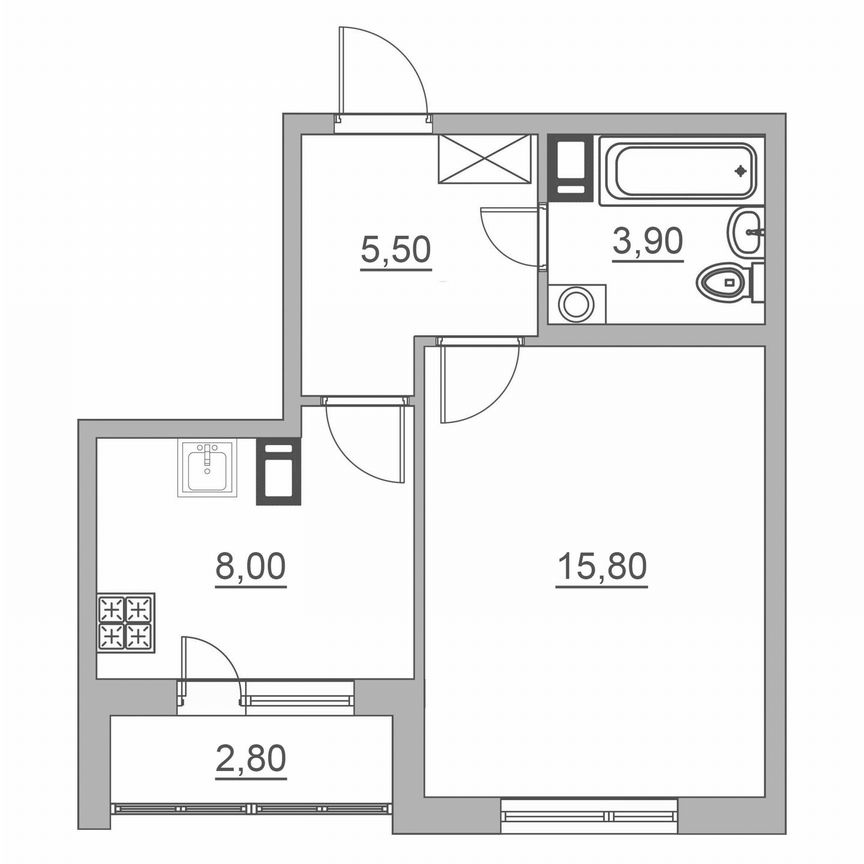 1-к. квартира, 36 м², 5/6 эт.