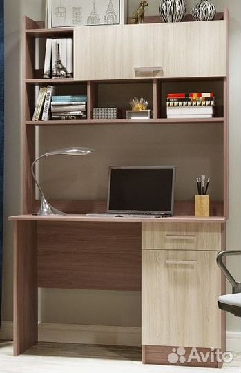 Пкс-2 Стол письменный Дуб сонома/Белый