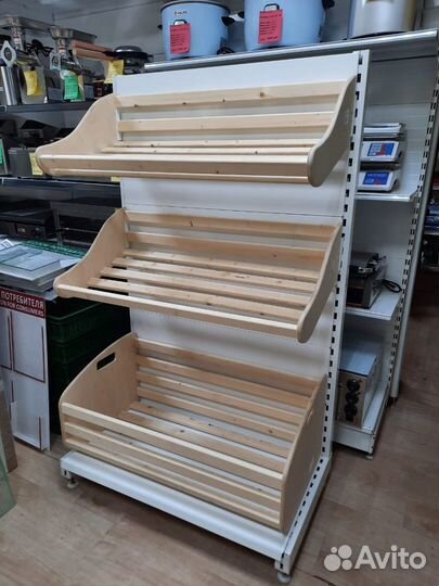 Хлебные торговые стеллажи