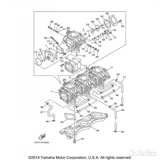 Клапан yamaha 65U-24421-00-00 карбюратора