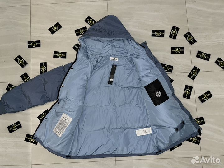 Пуховик stone island nylon metal blue