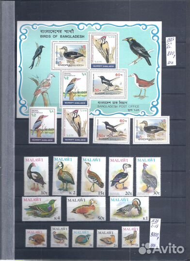 Марки.Птицы 1