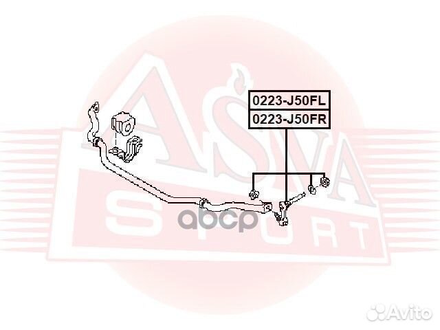 Тяга стабилизатора 0223-J50FR asva