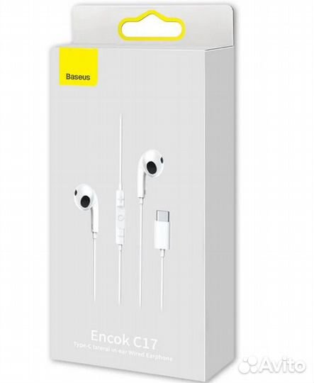 Наушники Baseus Encok Type-C Lateral in-Ear Wired