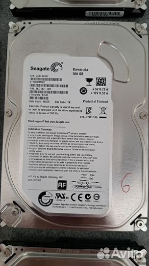 Жесткий диск формата 3.5 SATA Seagate 500 Gb