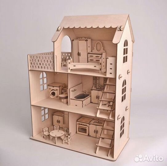 Новый кукольный домик в упаковке