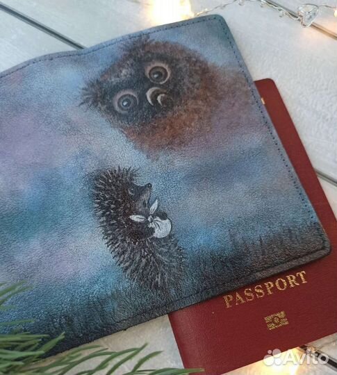 Обложка на паспорт натуральная кожа