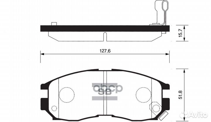 Тормозные колодки дисковые Mitsubishi Galant 1