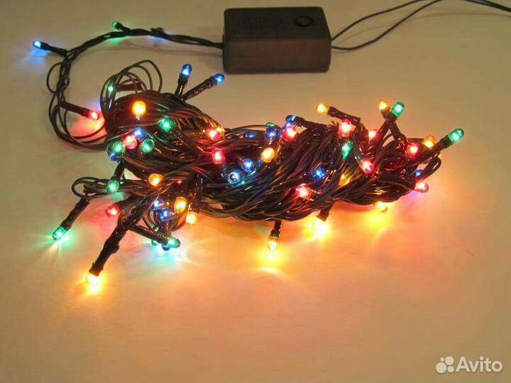 Гирлянда 200 ламп,7,5 метра,цветная,режимы