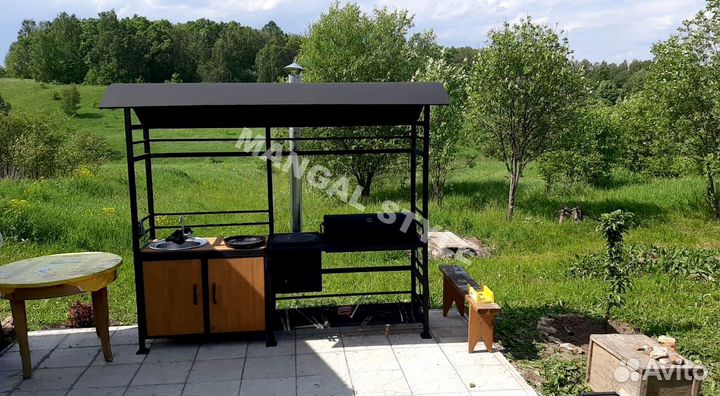 Мангал с крышей