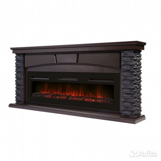 Портал Firelight Porto Long камень черный, шпон ве