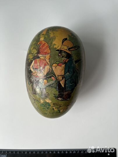 Пасхальное яйцо-сюрпризница. Папье-маше. ГДР. 20 в