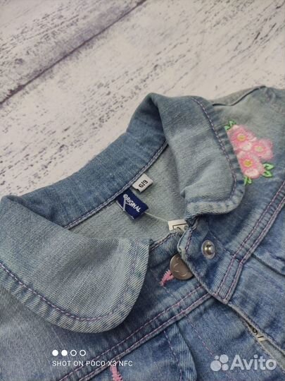Джинсовая куртка для малышки новая 74-86
