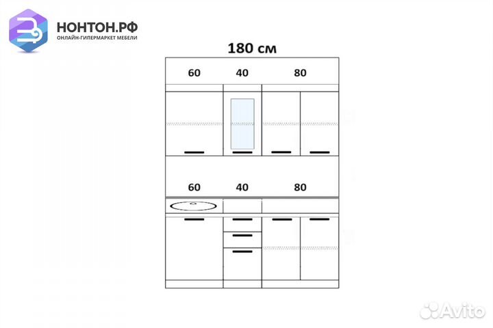 Кухня Корсика дуб молочный / голубовато-серый глян