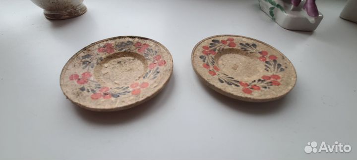 Кукольная посуда СССР из прессованных опилок