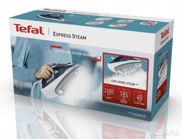 Паровой утюг Tefal Express Steam FV2839E0 новый