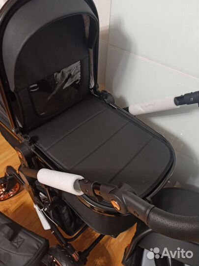Детские коляски 3 в 1 из эко кожи