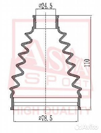 Asva asbt-TD1 Пыльник шруса внешний (комплект без