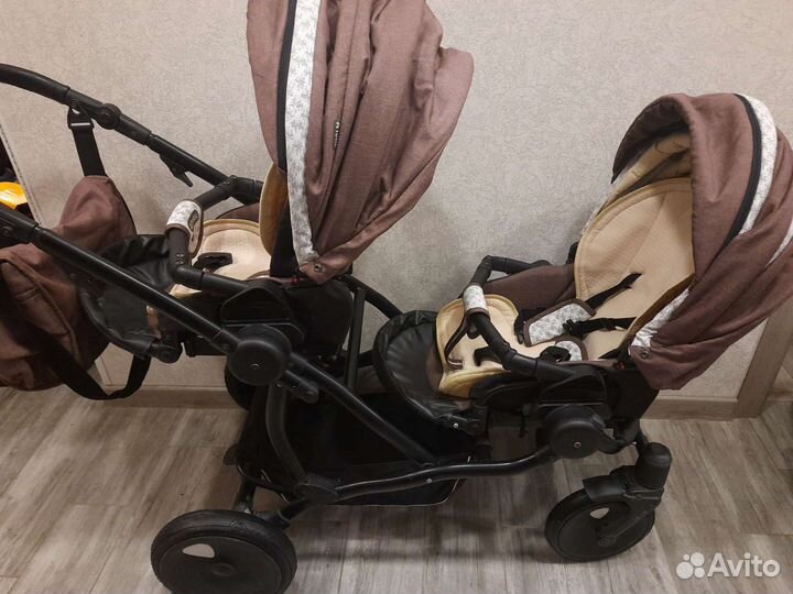 Коляска для двойни или погодок 2 в 1