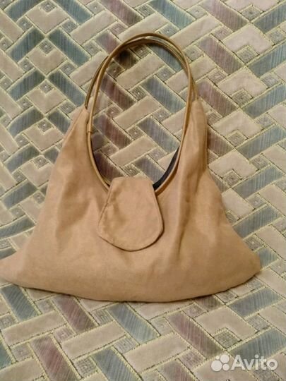 Лёгкая сумка под замшу