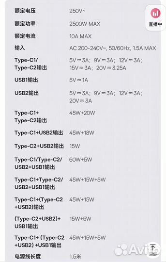 Сетевое зарядное устройство baseus 65W 7 in 1