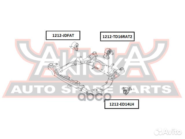 Подушка двигателя зад прав/лев 1212TD16RAT2