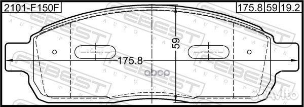 Колодки тормозные передние ford F150/F250/F350