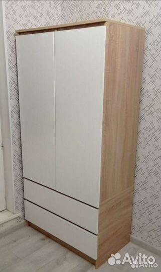 Шкаф в детскую дуб сонома/белый 180х90х50